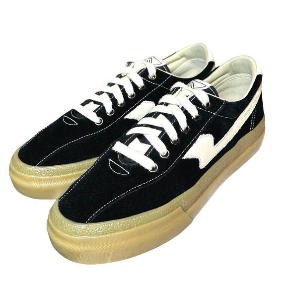 SWC Men’s Dellow S-Strike Suede Shoes Black/White/Gum Size 41-M-8 W-10